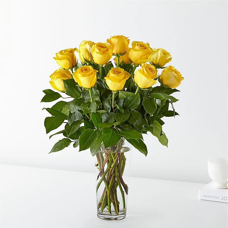 Long Stem Yellow Rose Bouquet